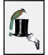 Poster Cornice Nera 20x25 - Hat With Bird  Vanilla Fly